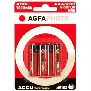Rechargeable battery AgfaPhoto 1x4 Akku NiMh Micro 1000 mAh