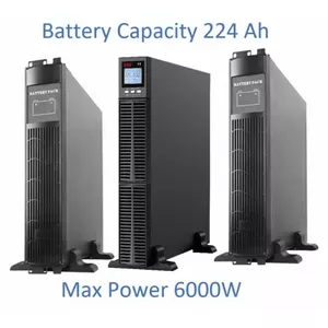 UPS invertors electro base UPS-OR6000-SET-2IN 6000W 32×12V/7Ah profesionāla rezerves barošanas sistēma