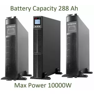 UPS invertors electro base UPS-OR10000-S-2IN 10 kVA tīra sinusa vilne, barošanas avots 32×12V 9Ah