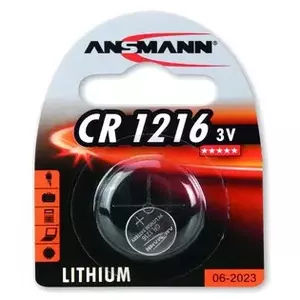 Baterija ANSMANN CR1216 3V — vienreizlietojama litija pogas šūna, 1 gab.