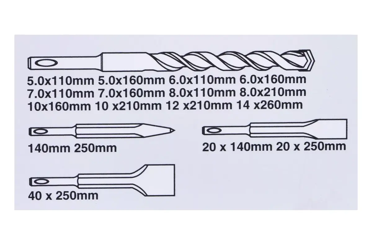 Drill & Chisel Bit Set Makita B-53877 Photo 10