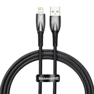 USB cable Baseus Glimmer CADH000201 2.4A 1 m — Black, USB charging and data cable