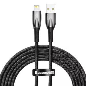 USB-кабель Baseus Glimmer CADH000301 2,4A 2 м чёрный, кабель для передачи данных и зарядки