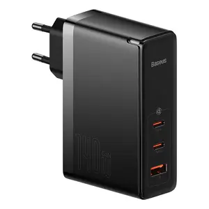 Зарядное устройство Baseus GaN5 Pro Черное Быстрая зарядка 2 USB-C порта