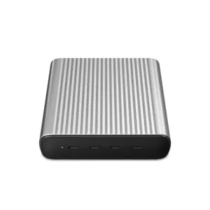 HYPER 245W GaN Desktop Charger Portatīvais dators, Viedtālrunis, Planšete Melns, Sudrabs AC, Baterija Ātrā uzlāde Iekštelpas