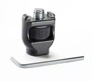 Адаптер для штатива Manfrotto 244ADPT38AR — алюминиевый, соединительная резьба 3/8", чёрный, 35 г