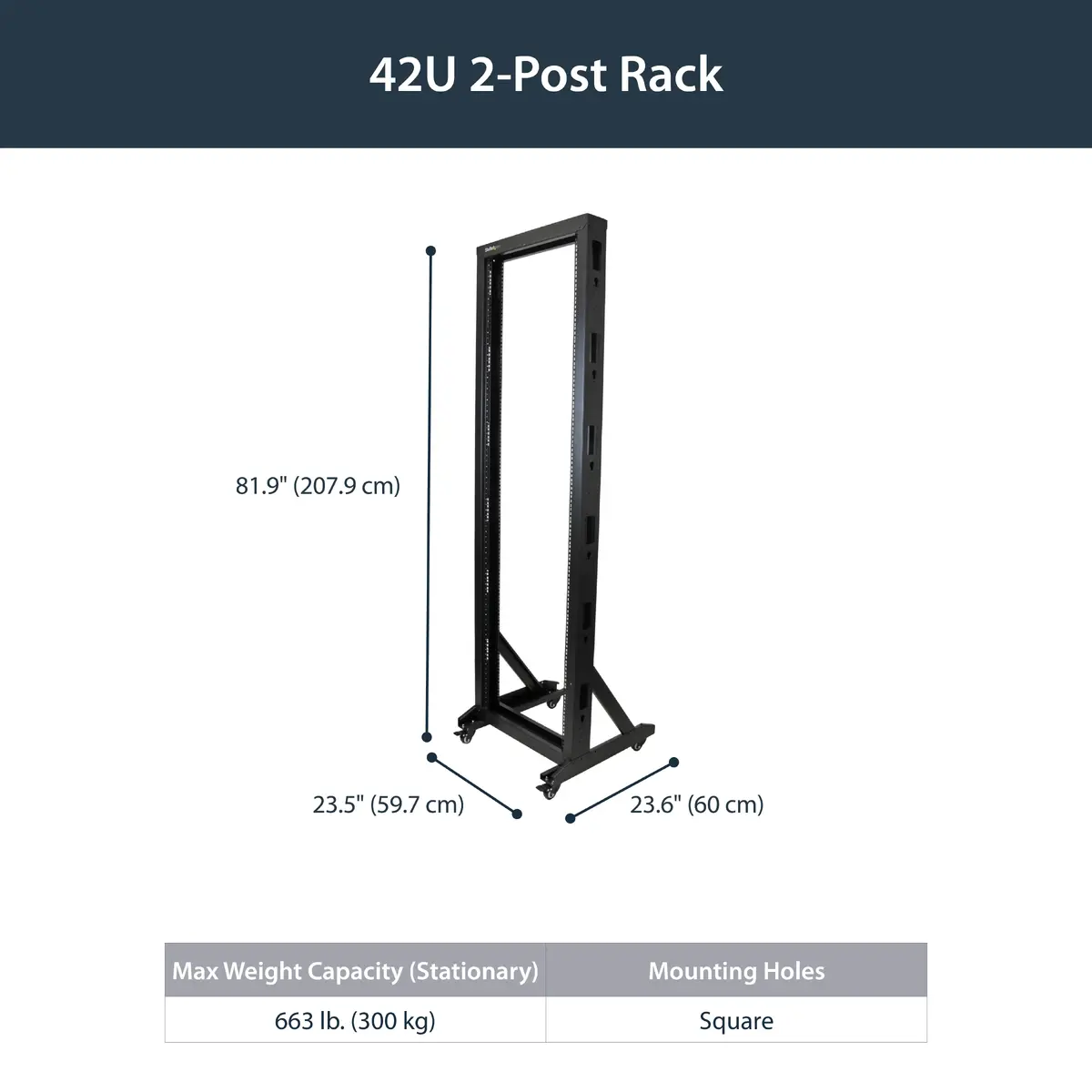 StarTech 42U 2-Post Open Frame Server Rack Photo 9