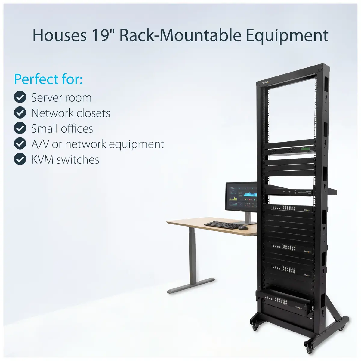 StarTech 42U 2-Post Open Frame Server Rack Photo 11