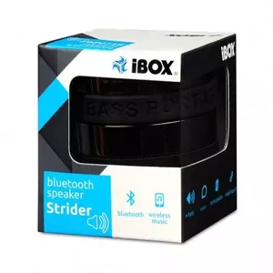 Портативная/вечеринная колонка IBOX IGBTM9, 1-полосная Bluetooth 2.1+EDR, 3 Вт RMS, 60–18000 Гц, SNR 96 дБ, металл, аккумулятор, чёрно‑серебристая