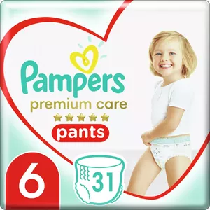 Pampers Pieluchomajtki bikses Premium Care 6, 15+ kg, 31 szt.