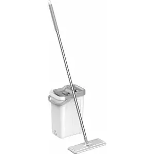 Grīdas mop ar spaini TEESA New Clean R19 (TSA0046) — griešanās/atskalojuma sistēma, mikrofibras uzgalis