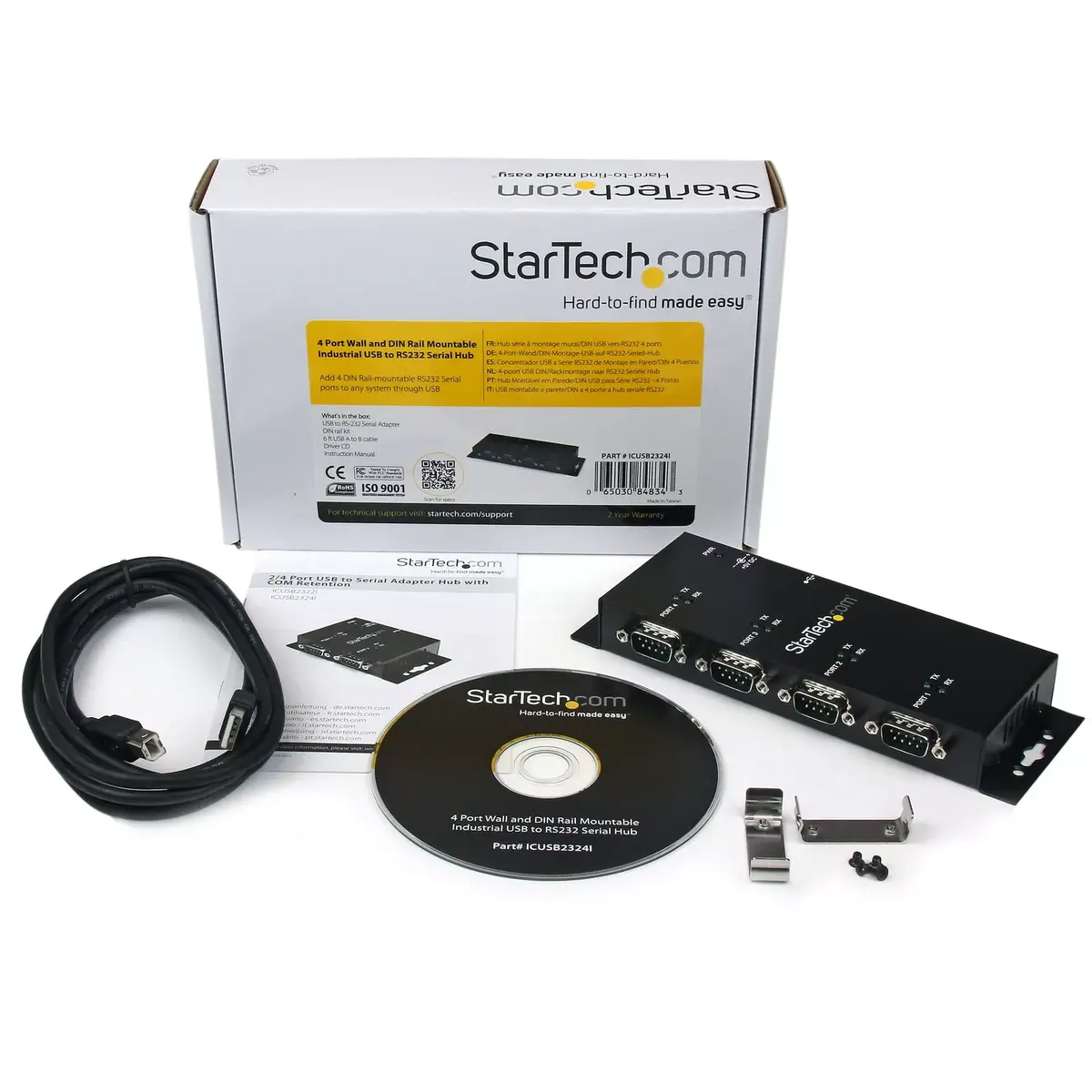 StarTech 4-Port USB to DB9 RS232 Serial Adapter Hub ICUSB2324I Photo 6