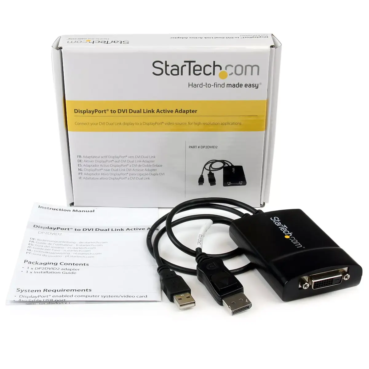 DisplayPort uz DVI Dual Link aktīvais adapteris StarTech DP2DVID2 Photo 5
