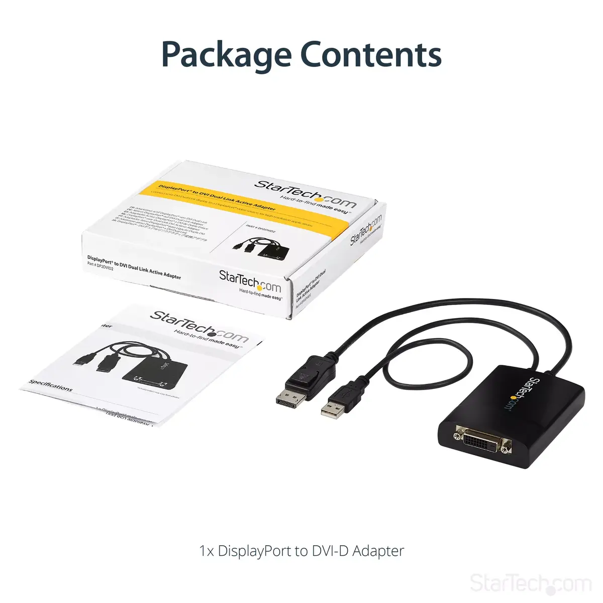 DisplayPort uz DVI Dual Link aktīvais adapteris StarTech DP2DVID2 Photo 11