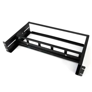 StarTech.com 2U DIN Rail Kit standarta 19 collu statīvam Regulējama dziļuma statīva DIN sliede ar Top Hat Mini G sliedēm Tērauds Melns