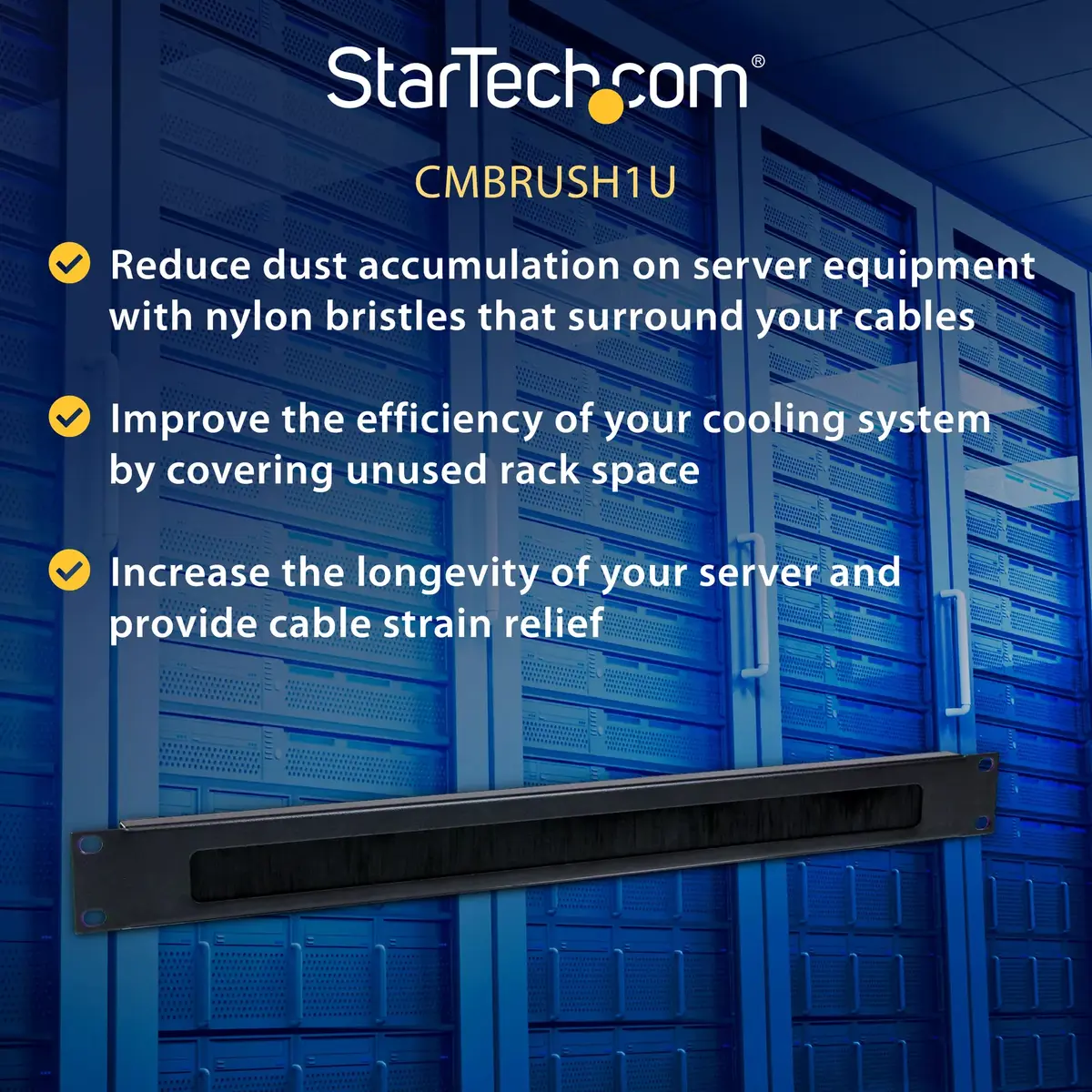 Kabeļu pārvaldības panelis StarTech.com CMBRUSH1U Photo 7