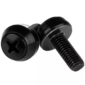 Винт StarTech.com M6 x 12mm - Крепежные винты - 50 штук Черный