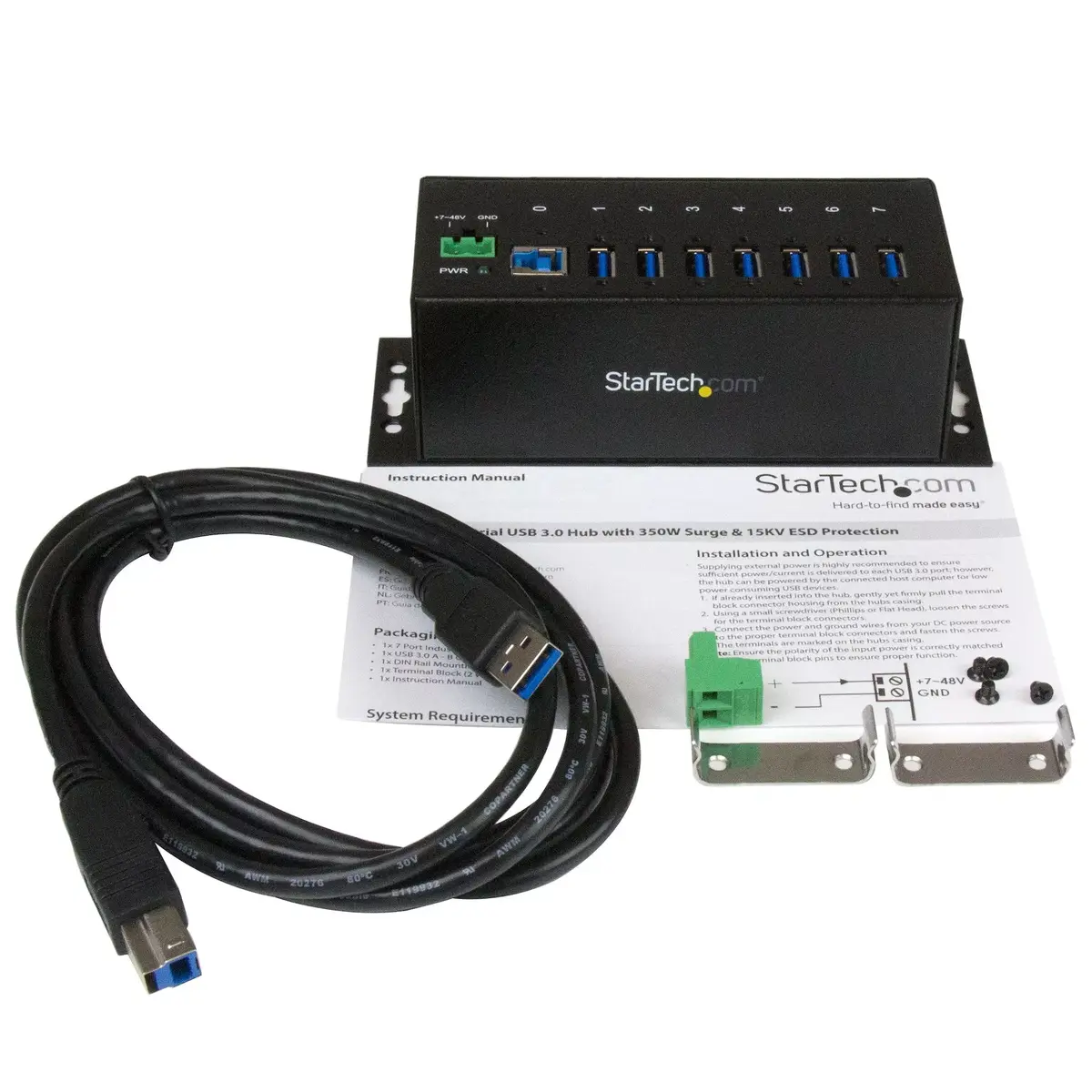 StarTech 7-портовый промышленный USB 3.0 хаб ST7300USBME Photo 5