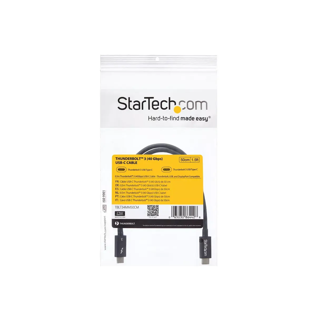 Kabelis Thunderbolt 3 StarTech.com TBLT34MM50CM Photo 6