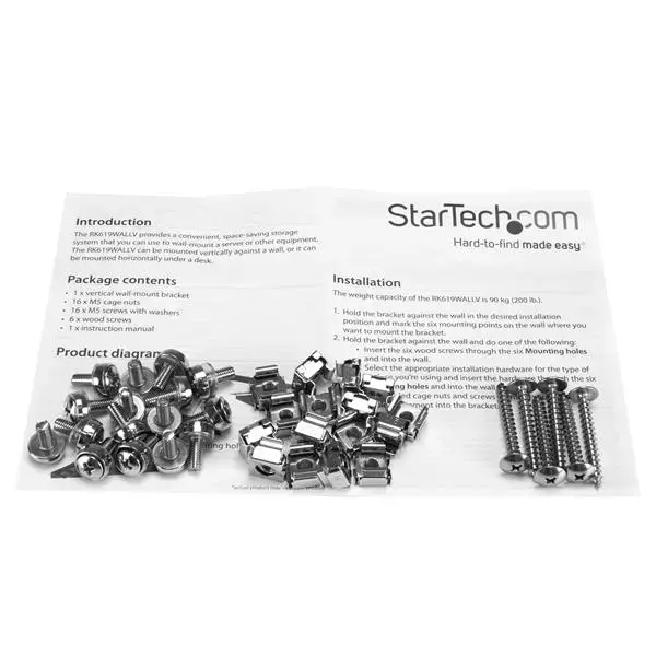StarTech.com 6U Wall Mount Patch Panel Bracket RK619WALLV Photo 5