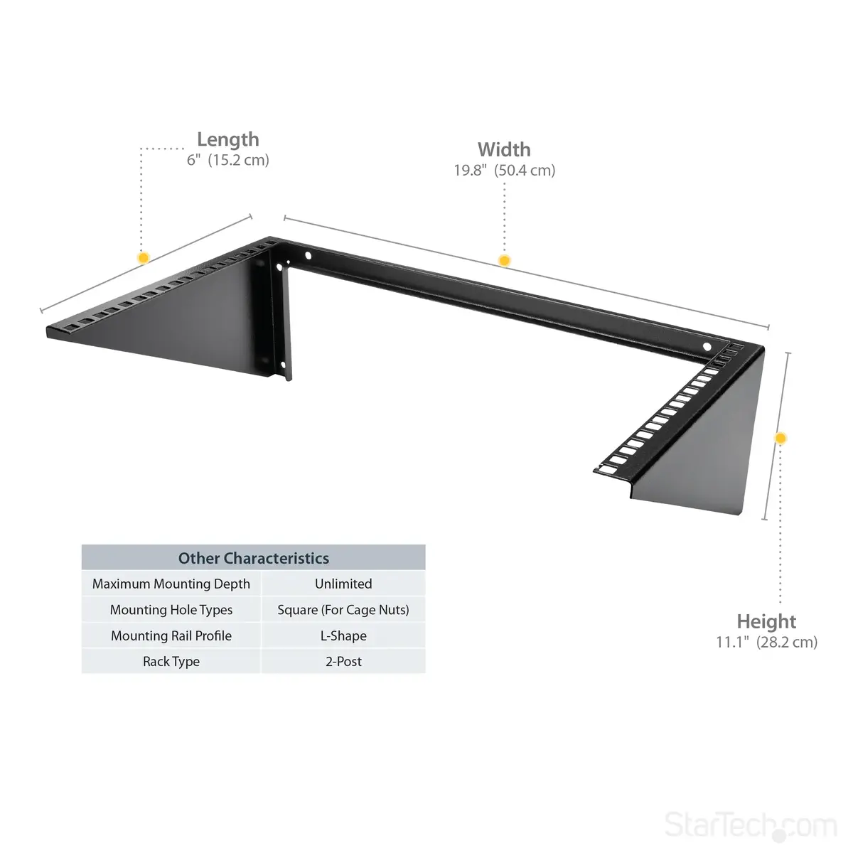 StarTech.com 6U Wall Mount Patch Panel Bracket RK619WALLV Photo 11