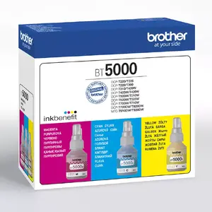 Картриджи для принтера Brother BT-5000C совместимые, набор 3 цвета (голубой, пурпурный, жёлтый), 3 шт., 48,8 мл, 5000 стр.