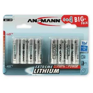 Vienreizējā baterija Ansmann 4+4 Lithium AA