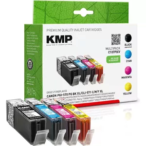 Cartridge KMP Canon CLI-571 Multipack 500-715 S C107PIXV compatible Black