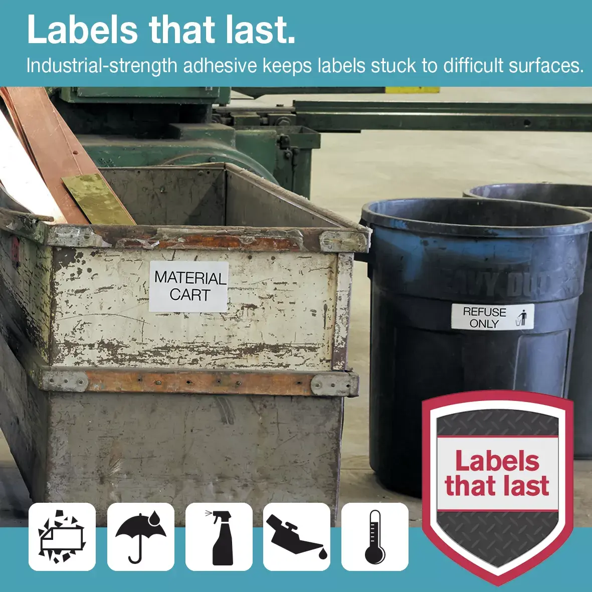 Pašlīmējošās printera etiķetes DYMO LW Durable Labels 1933081 Photo 9