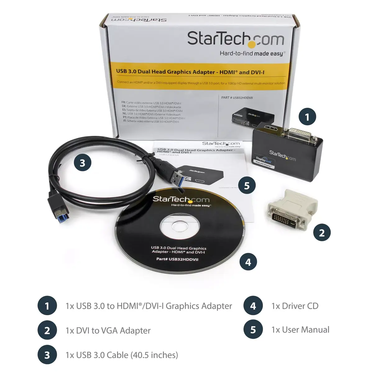 USB 3.0 uz HDMI / DVI adapteris StarTech.com USB32HDDVII Photo 7