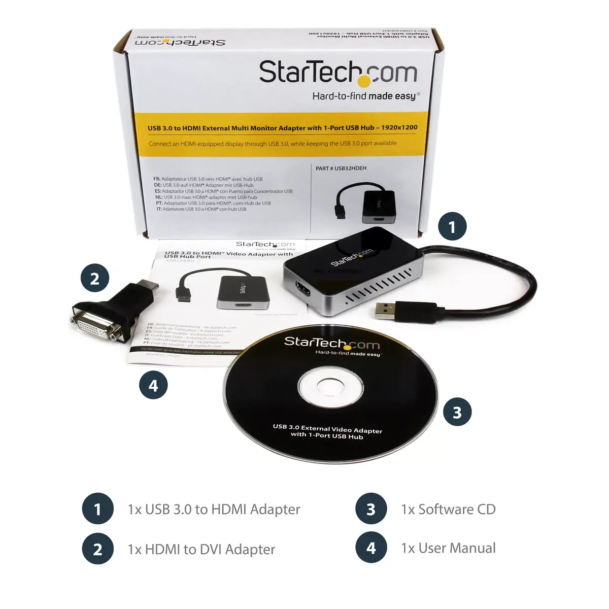 USB 3.0 uz HDMI adapteris StarTech.com USB32HDEH Photo 11