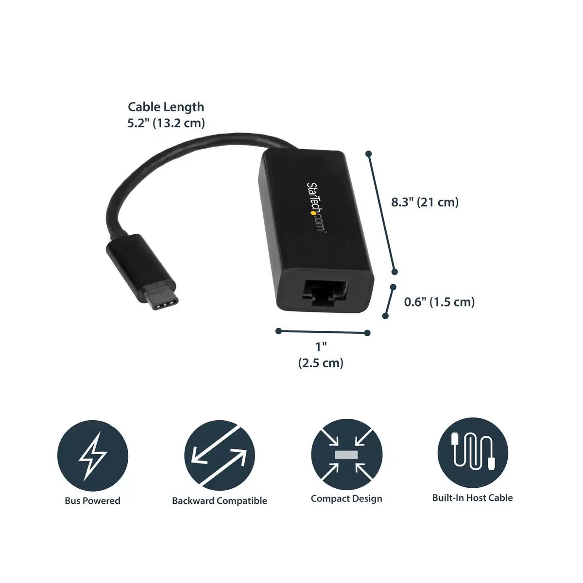 Адаптер USB-C на Gigabit Ethernet StarTech.com US1GC30B Photo 7