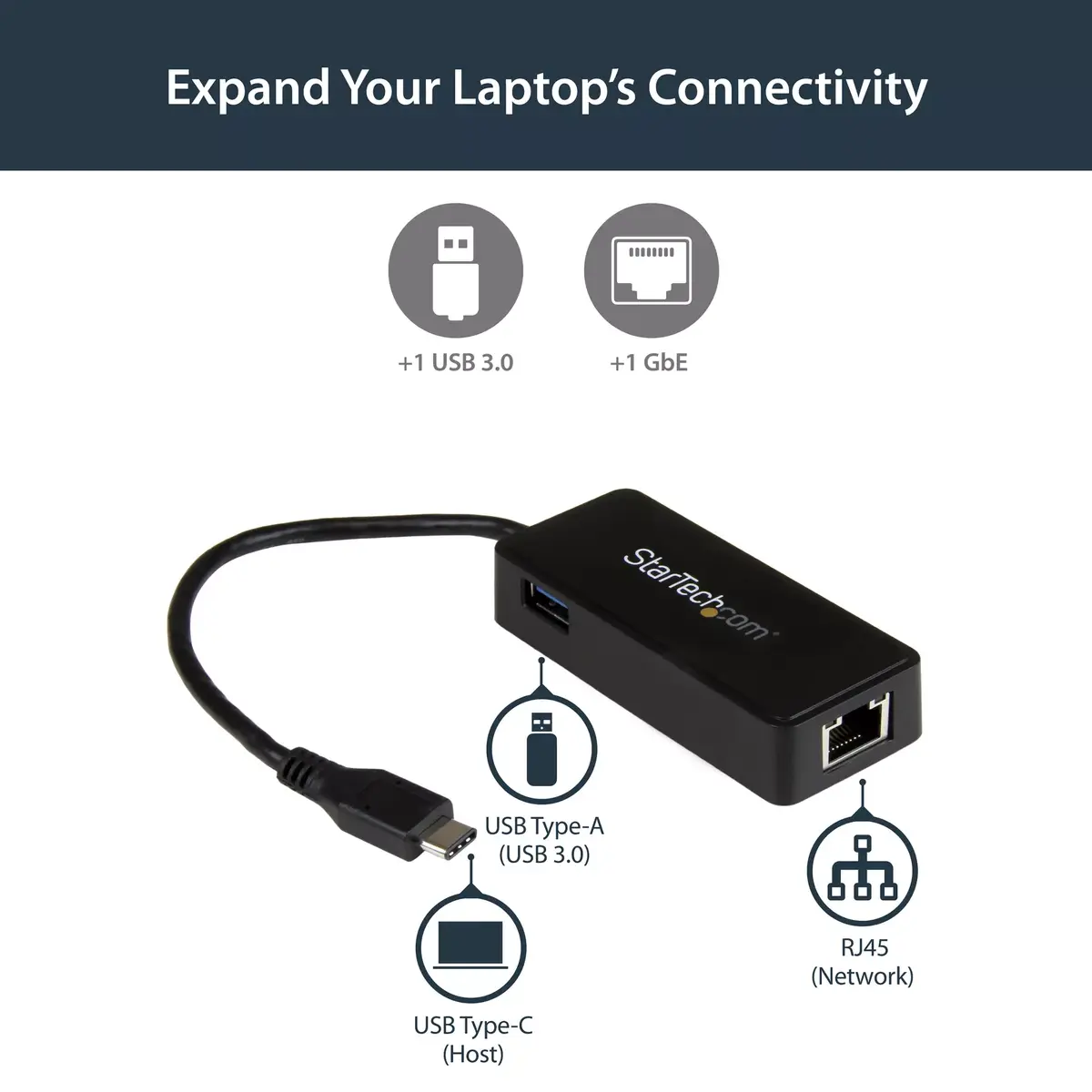 USB-C к Gigabit сетевому адаптеру StarTech US1GC301AU Photo 5