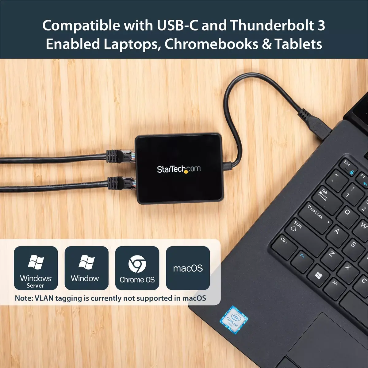 USB-C uz diviem gigabitu Ethernet adapteri StarTech US1GC301AU2R Photo 7