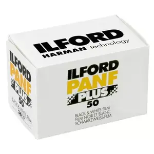 Black-and-white photographic film Ilford PAN F PLUS by Ilford (medium-speed B&W film)