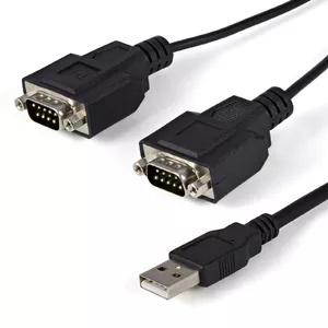 StarTech.com ICUSB2322F кабель последовательной связи Черный 2,1 m USB 2.0 A 2 x DB-9