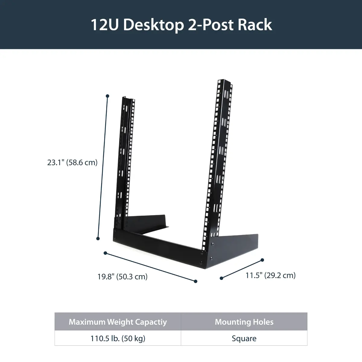 StarTech.com RK12OD 12U 19-inch Open Frame Rack Photo 6