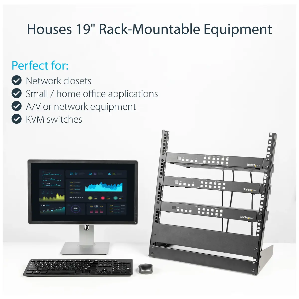 StarTech.com RK12OD 12U 19-inch Open Frame Rack Photo 8