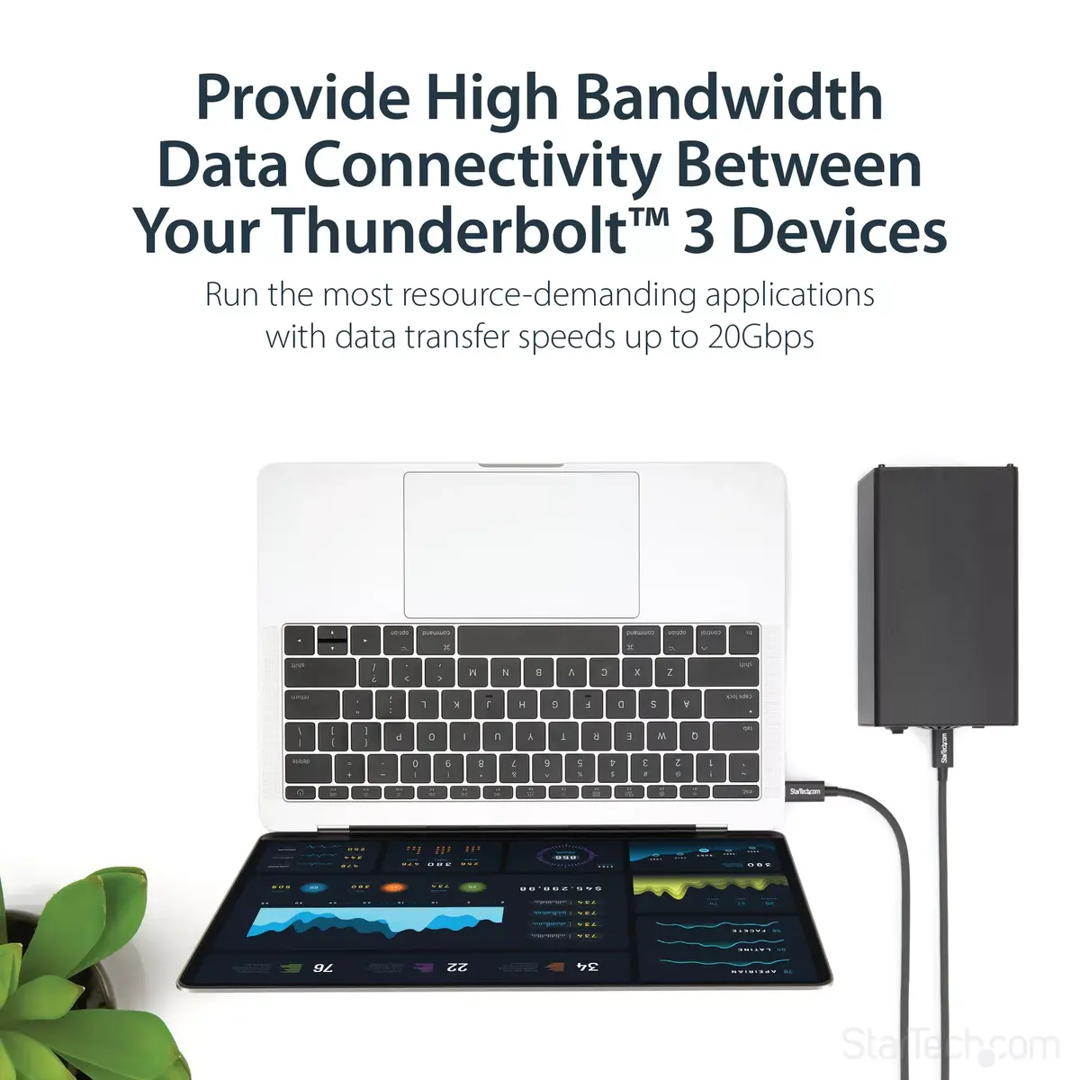 Thunderbolt 3 kabelis StarTech TBLT3MM1M Photo 7