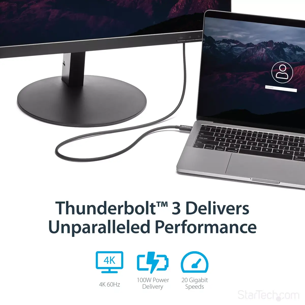 Thunderbolt 3 kabelis StarTech TBLT3MM1M Photo 8