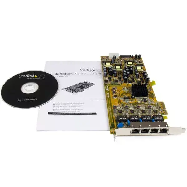 StarTech 4-портовая Gigabit PoE PCIe сетевая карта Photo 5