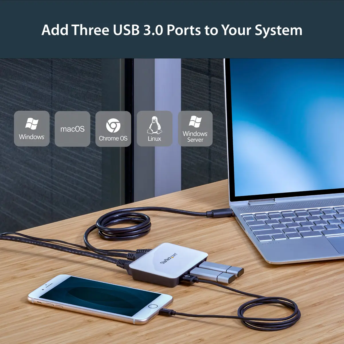 Сетевой адаптер StarTech ST3300U3S USB 3.0 Gigabit Ethernet с хабом Photo 9