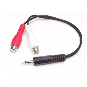 StarTech.com MUMFRCA audio kabelis 0,15 m 3.5mm 2 x RCA Melns