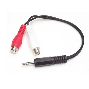 StarTech audio cable 3.5mm Male to 2x RCA Female 0.15m Black