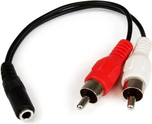 StarTech.com MUFMRCA 3.5mm Female to 2x RCA Male Audio Cable Photo 4