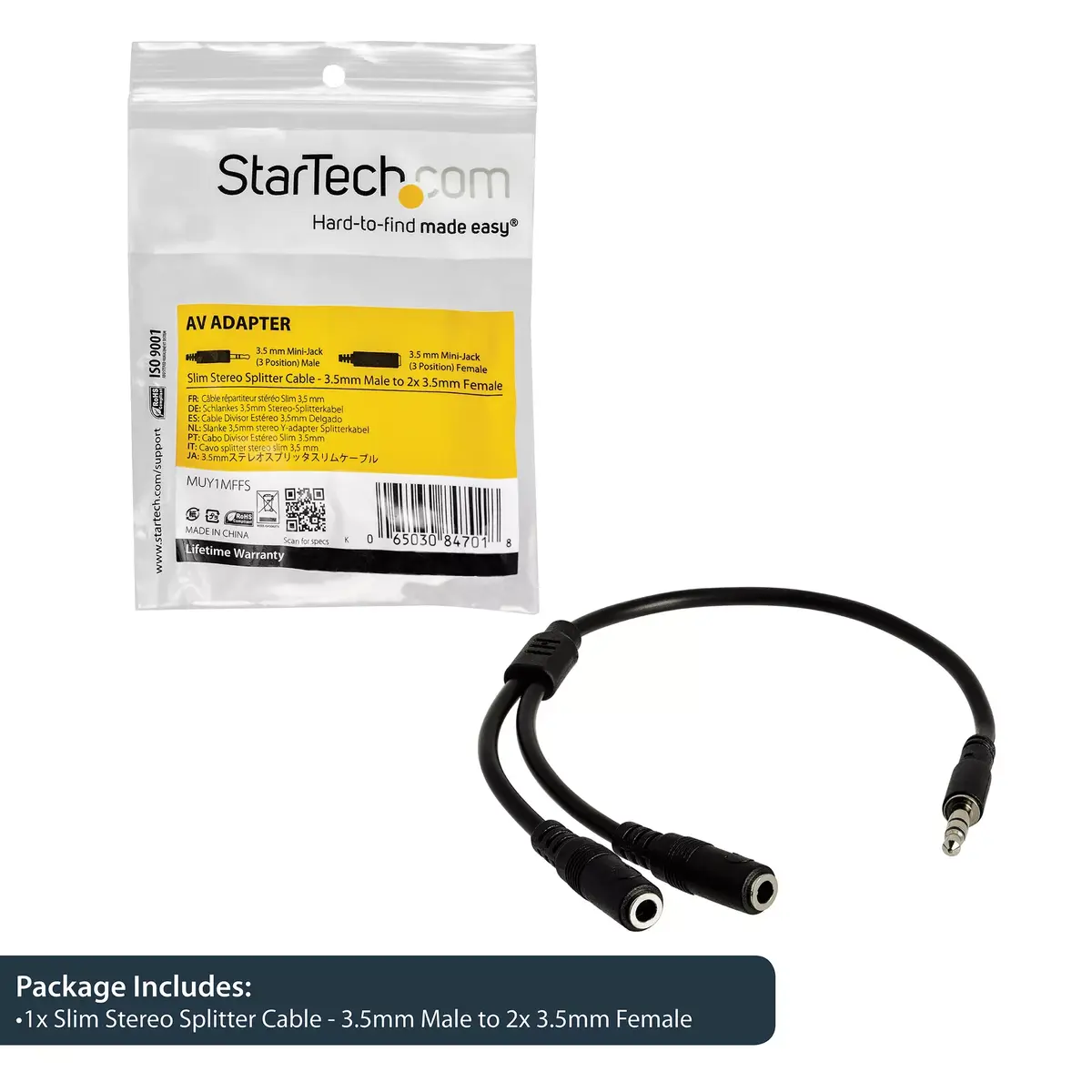 Stereo sadalītāja kabelis StarTech.com MUY1MFFS Photo 8