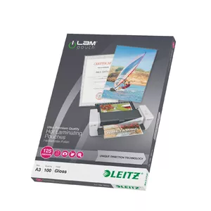 Laminator pouches LEITZ iLAM UDT 309 x 435 mm transparent gloss, EVA/PET, pack of 100