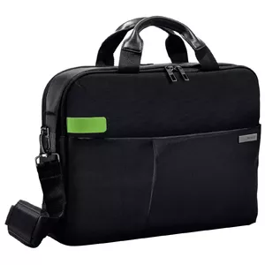 Messenger laptop bag LEITZ Complete Smart Traveller for 15.6" screens, polyester/metal/leather, shoulder strap, 1 kg
