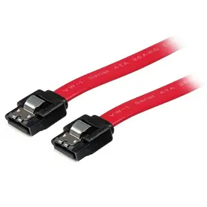 StarTech LSATA12 Latching SATA Cable SATA III 0.304 m Red Male to Male 7-pin Connectors