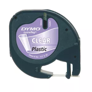 DYMO LetraTag Plastic Labels 12mm